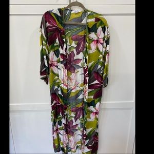 Fashion nova floral maxi cover up like new size os